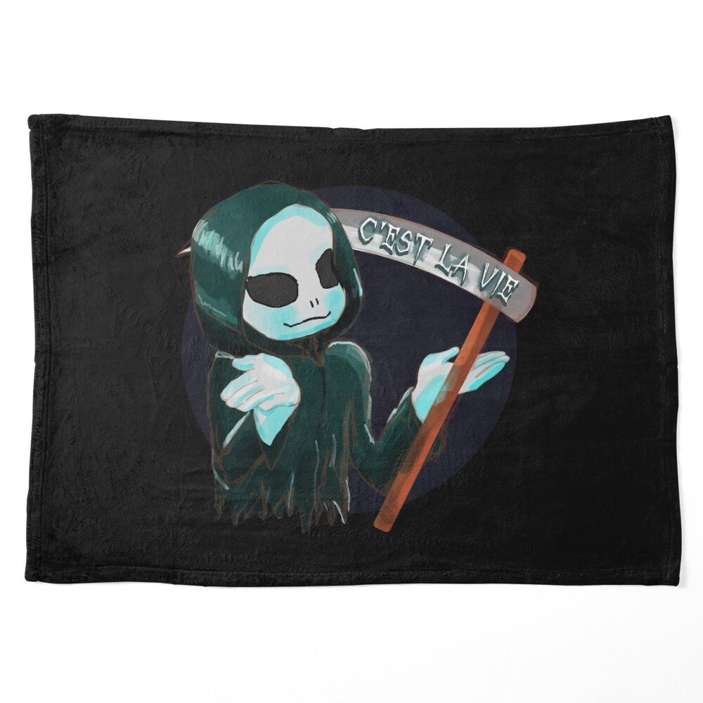 The Grim Reaper says: C'est la vie. and he shrugs. halloween tee