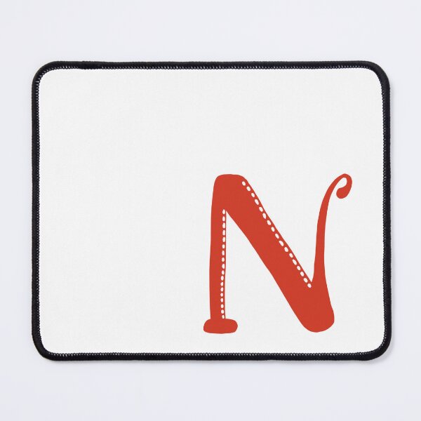 Item preview, Letter N Red initial monogram alphabet capital N designed and sold by Antique-Gifts.