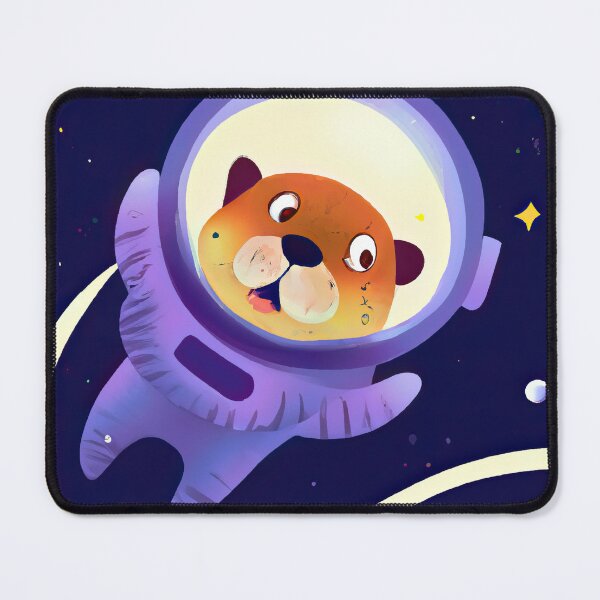 Item preview, OtterSpace Astronaut Otter in outer space cute Illustration designed and sold by SubtleSplit.