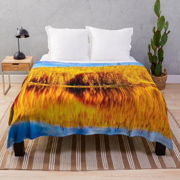 Item preview, Reflections of Golden Aspen Trees Over a Fairplay, Colorado Autumn Scene designed and sold by Rocky Mountain Artistry.