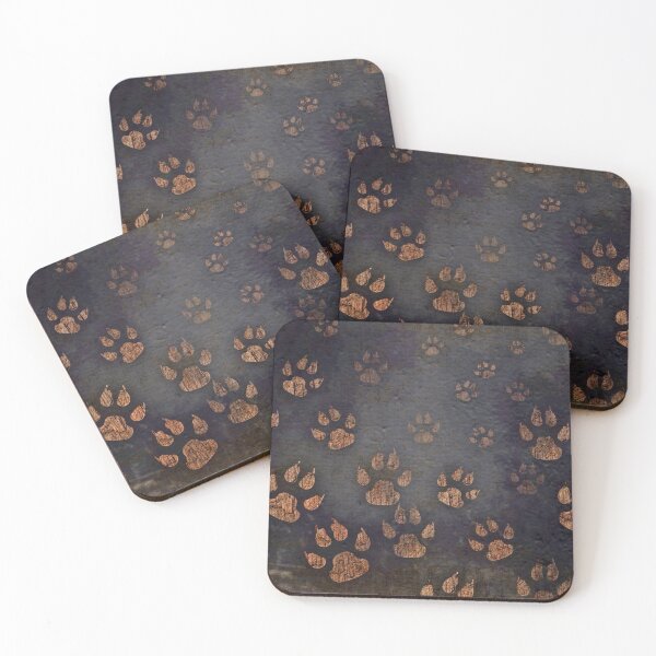 Item preview, Autumn Dog Paw Patterns in Black designed and sold by Gamicnum.