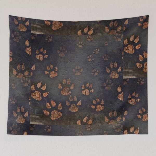 Item preview, Autumn Dog Paw Patterns in Black designed and sold by Gamicnum.