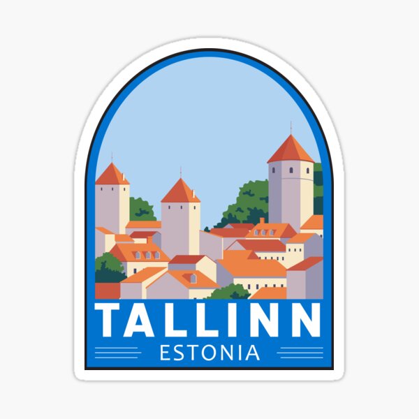 Artikel-Vorschau von Tallinn Estland Retro-Emblem, designt und verkauft von KrisSidDesigns.