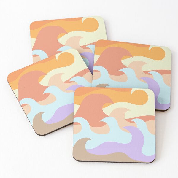 Item preview, Sunset Waves Pastel Color Pattern Simple Design designed and sold by vron615.