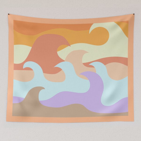 Item preview, Sunset Waves Pastel Color Pattern Simple Design designed and sold by vron615.
