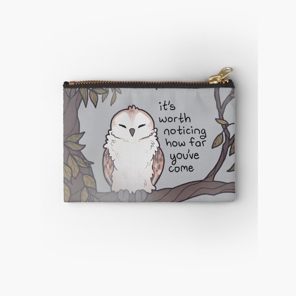 Item preview, "It's Worth Noticing How Far You've Come" Barn Owl Chick in the Fog designed and sold by thelatestkate.