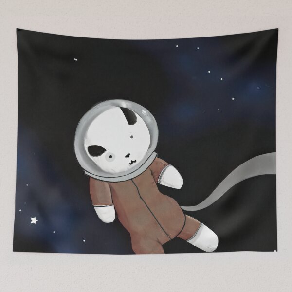 Item preview, Puppy Laika Astronaut in Outer Space Cute Children's Illustration designed and sold by SubtleSplit.