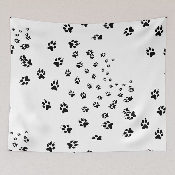 Item preview,  Dog Paw Round Pattern in Black designed and sold by Gamicnum.