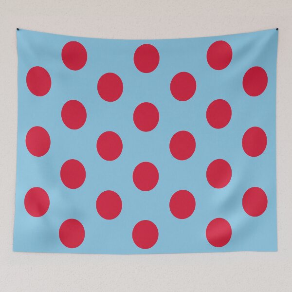 Item preview, Large RED & BABY BLUE POLKA DOTS designed and sold by RachelMacht.