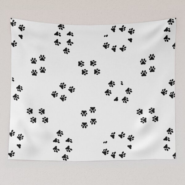 Item preview, Random Dog Paw Patterns in Black designed and sold by Gamicnum.