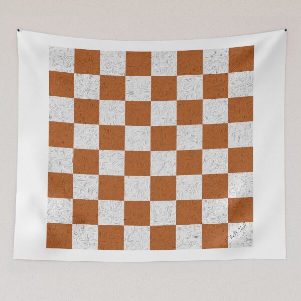 Item preview, Pelican Sky Checkerboard — Autumn Maple and White  designed and sold by Robert Neff.