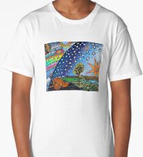 Flammarion Woodcut Flat Earth Design Long T-Shirt