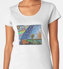 Flammarion Woodcut Flat Earth Design Women's Premium T-Shirt