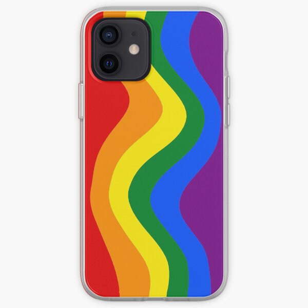 Rainbow Flag Designs (Vertical Wavy) iPhone Soft Case