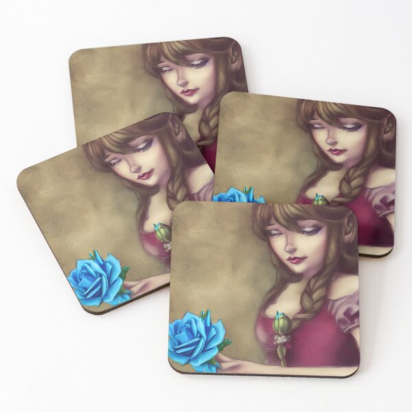 Artikelvorschau, Das Mädchen mit der blauen Rose 01 entworfen und verkauft von GOLDENLIONPERU.