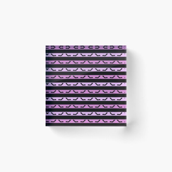 Item preview, Purple and Black stripes bats Pattern | Lavender Purple Shade Halloween stripes Pattern | Halloween decor and gifts designed and sold by Violet Treasures.