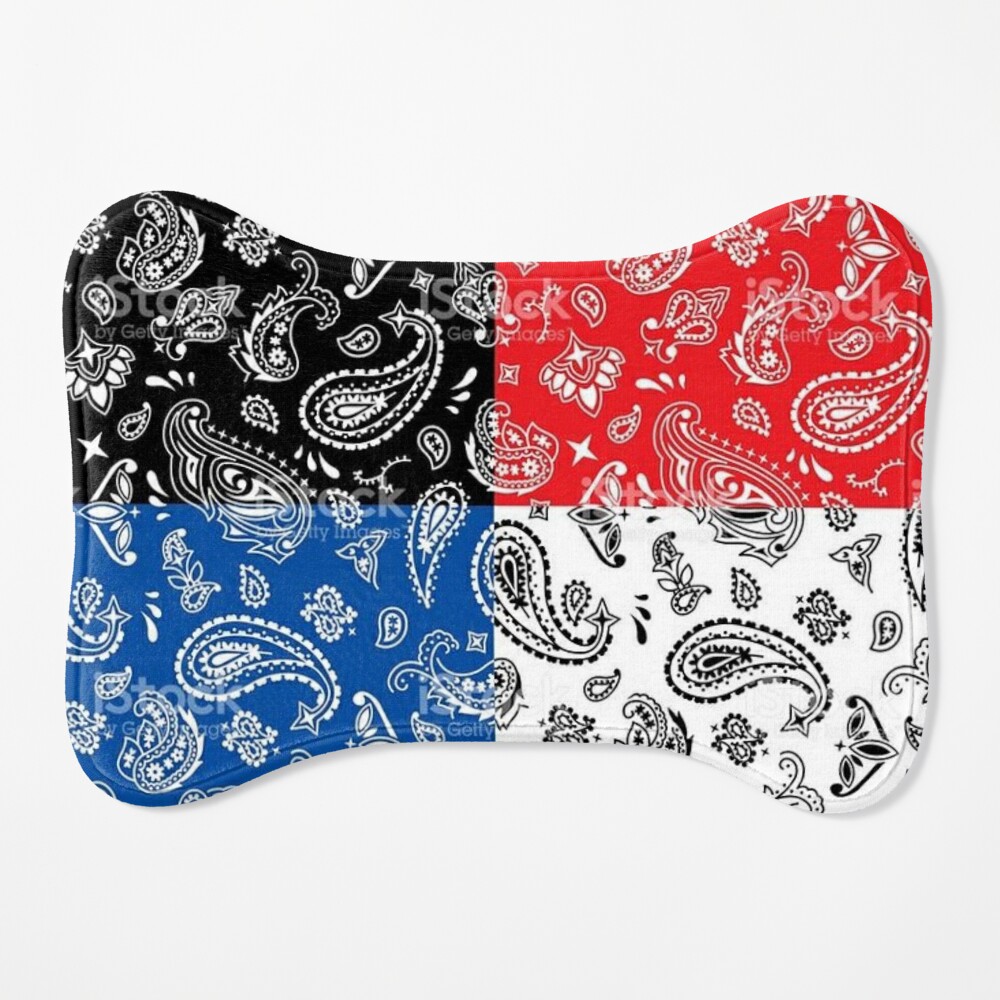 Red white blue and black bandana  Tote Bag for Sale by Albert