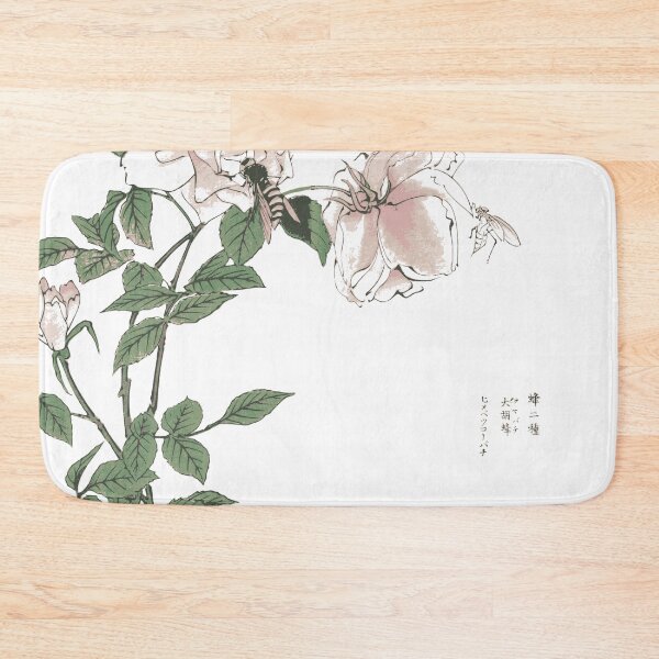 Item preview, Bee and Flower illustration from Churui Gafu (1910) by Morimoto Toko designed and sold by 18thCircusCat.