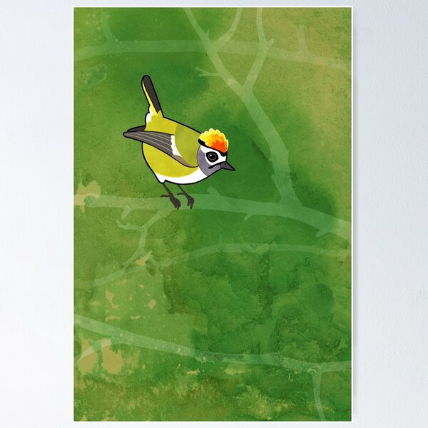 Item preview, Firecrest (Regulus ignicapillus) designed and sold by Cedarseed.