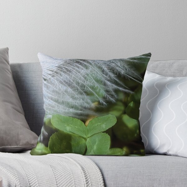 Item preview, Lucky and Blessed #2 - Dove Feather With Four Leaf Clover designed and sold by AHA-nature.