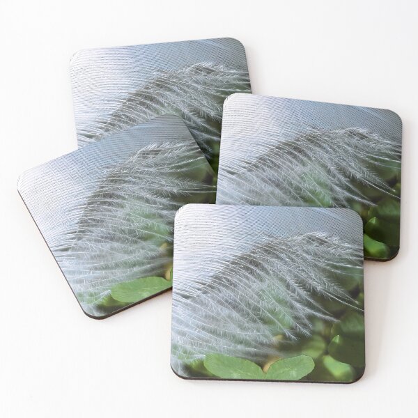 Item preview, Lucky and Blessed #2 - Dove Feather With Four Leaf Clover designed and sold by AHA-nature.