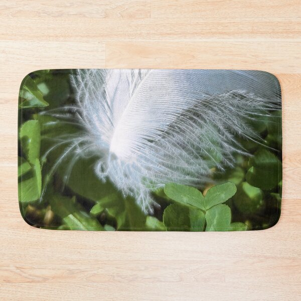 Item preview, Lucky and Blessed #2 - Dove Feather With Four Leaf Clover designed and sold by AHA-nature.