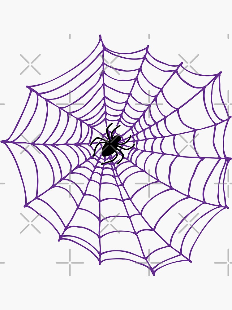 Spider web pattern - purple and black - Halloween pattern by Cecca Designs by Cecca-Designs