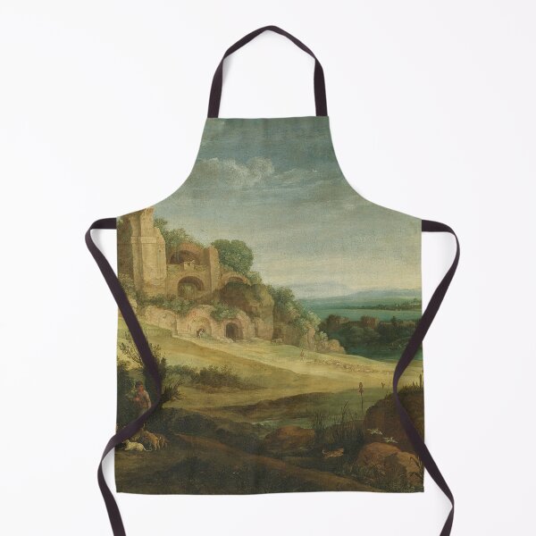 Item preview, Paul Bril Landscape with a hunting party and Roman ruins designed and sold by OldTimeArt.