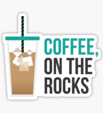 Iced Coffee on the Rocks Sticker