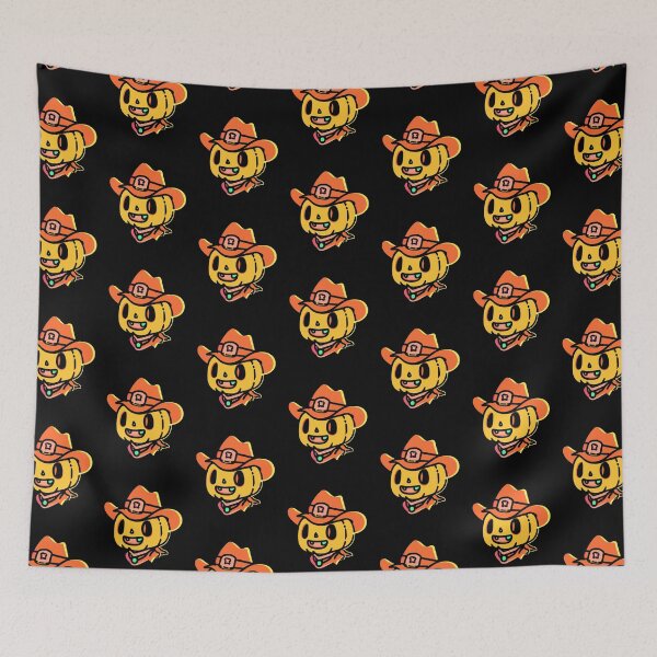 Item preview, Cowboy Jack O Lantern Retro Colorful Halloween designed and sold by betternotes.