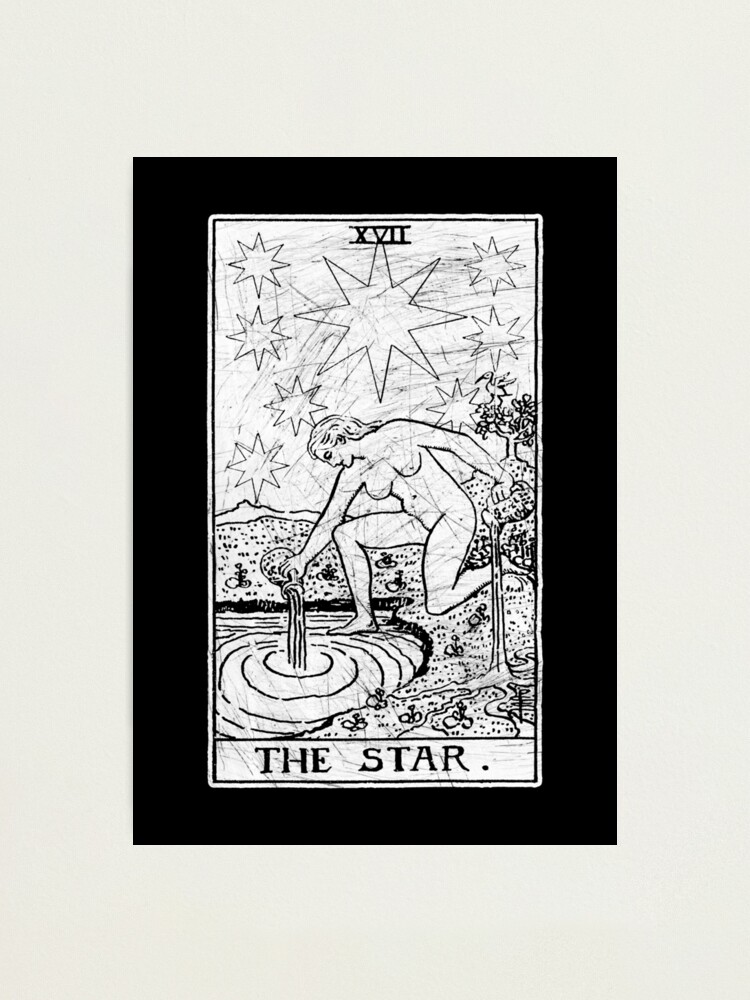 The Star Tarot Card Major Arcana Fortune Telling Occult Photographic Print By