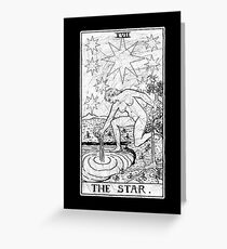 The Star Tarot Card - Major Arcana - fortune telling - occult Greeting Card