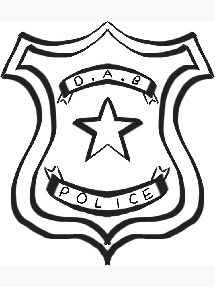 How to draw Dab police badge 