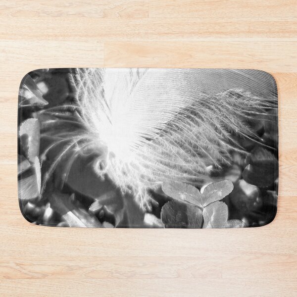 Item preview, Lucky and Blessed #3 - Dove Feather With Four Leaf Clover designed and sold by AHA-nature.