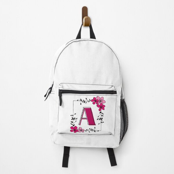 Item preview, Pink Monogram A with Pink Floral Frame designed and sold by Coffee Lifestyle.
