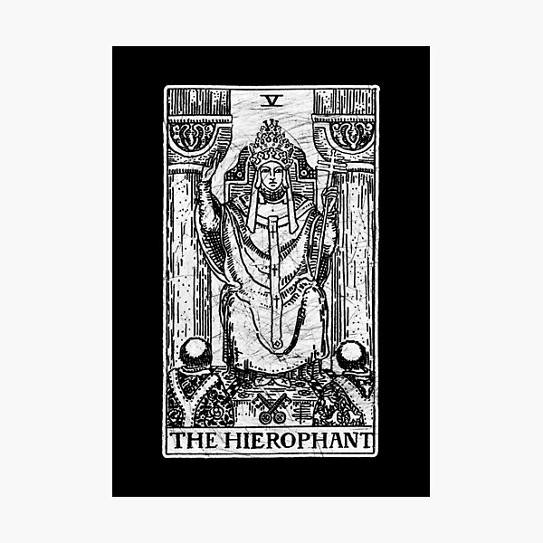 The Hierophant Tarot Card Major Arcana Fortune Telling Occult Photographic Print For