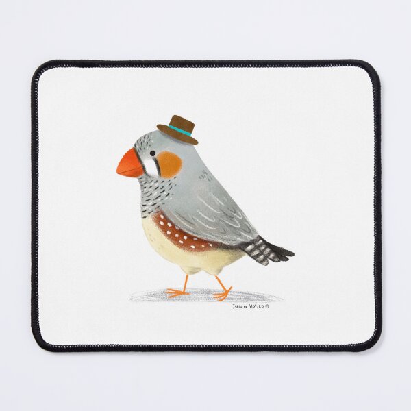 Item preview, Zebra Finch Bird with hat designed and sold by julianamotzko.