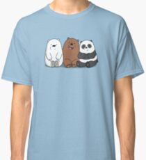 We Bare Bears Cartoon - Baby Bear Cubs - Grizz, Panda, Ice Bear Classic T-Shirt