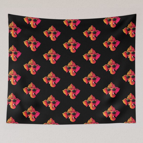 Item preview, Ganesh Chaturthi Red Portrait Retro Indian Colorful Spiritual designed and sold by betternotes.