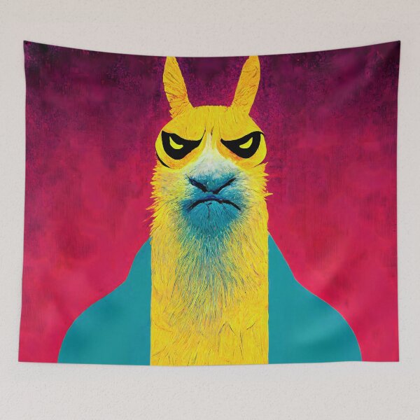 Item preview, Drama Llama Pop Art 6 designed and sold by AiBroughtToLife.