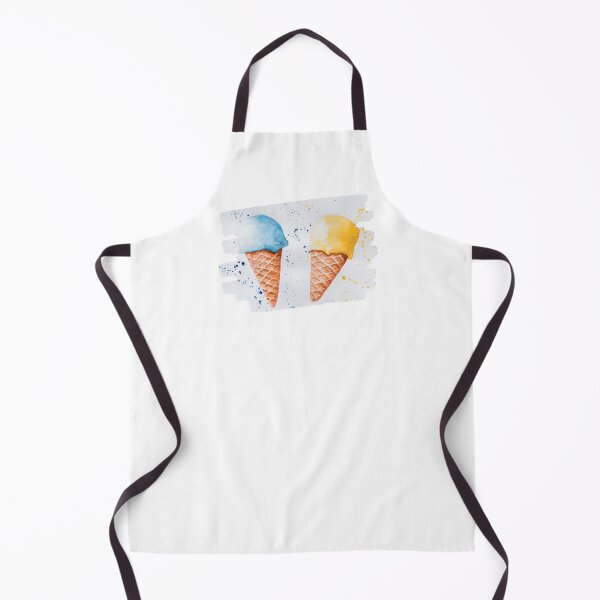 Item preview, Blue and Yellow Ice Cream Cone Art - Food Collection designed and sold by CreativNode.