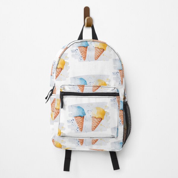 Item preview, Blue and Yellow Ice Cream Cone Art - Food Collection designed and sold by CreativNode.
