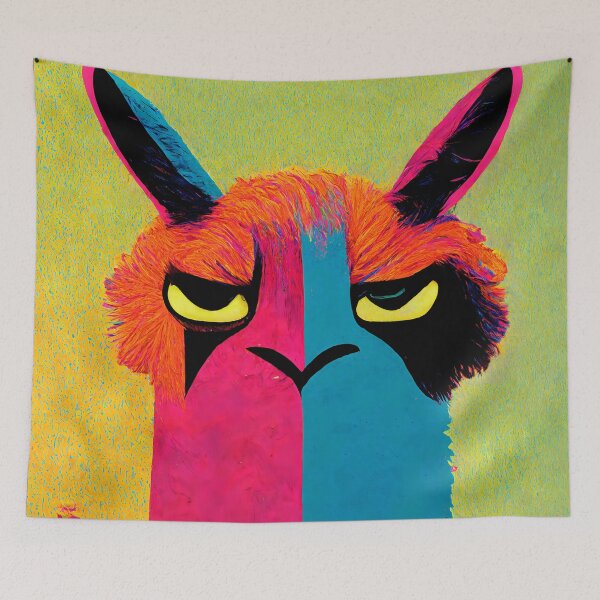 Item preview, Drama Llama Pop Art 7 designed and sold by AiBroughtToLife.