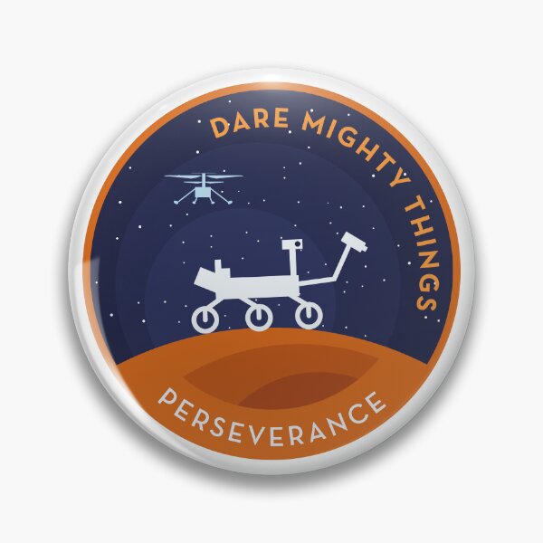 Artikelvorschau, Perseverance Rover Mars Night Silhoutte Homage Patch für kleine Gegenstände entworfen und verkauft von Markadesign.