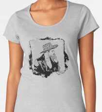 Cowboy Smoking Hat - Cool Grunge Vintage Women's Premium T-Shirt