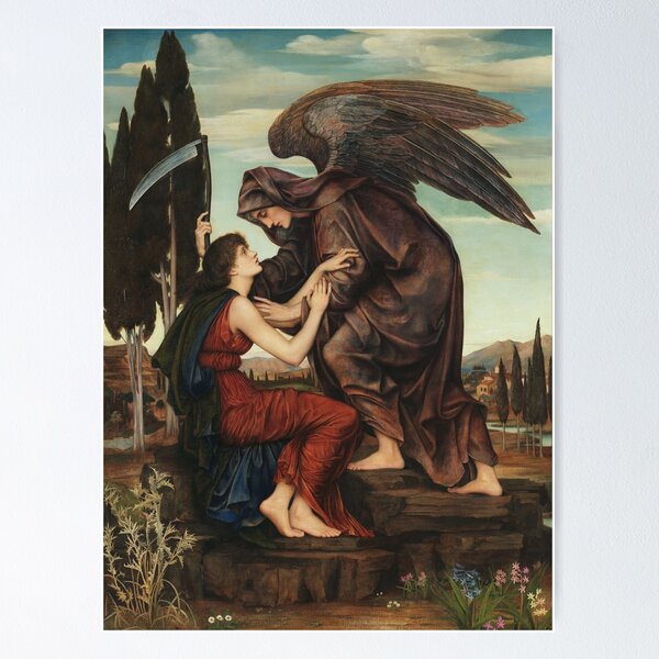Item preview, Angel of Death | Evelyn De Morgan | 1881 Pre-Raphaelite Art designed and sold by CJET.