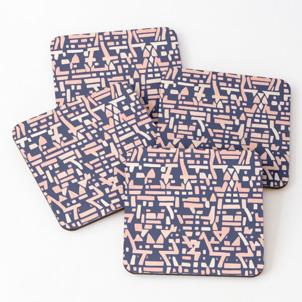 Item preview, Orange and Black Modern Geometric Pattern designed and sold by Evolvity.