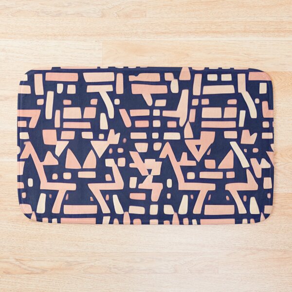 Item preview, Orange and Black Modern Geometric Pattern designed and sold by Evolvity.