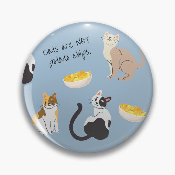 Item preview, Cats Are Not Potato Chips Pattern - Muted Blue designed and sold by DarkGreenSoul.
