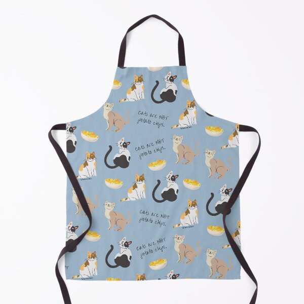 Item preview, Cats Are Not Potato Chips Pattern - Muted Blue designed and sold by DarkGreenSoul.